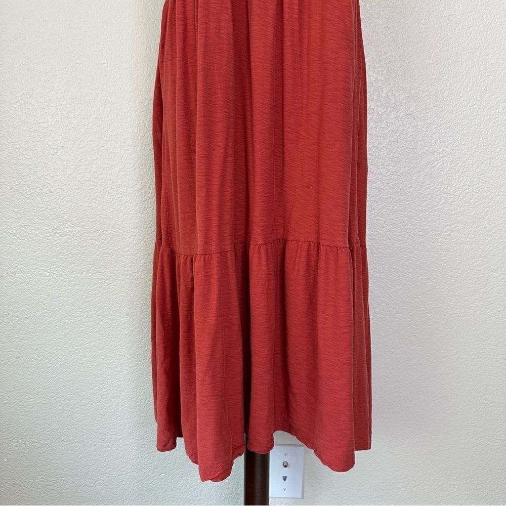 Nation LTD 100% Pima Cotton Melissa Red Ruffle Midi Dress - Picture 4 of 12
